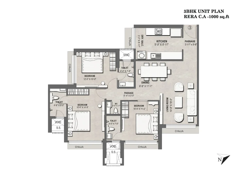 3BHK Comfort